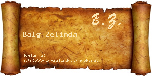 Baig Zelinda névjegykártya